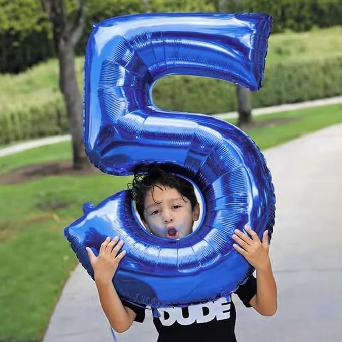 40 inch Navy Blue Number Balloon Dark Blue 2 Balloons Giant Foil Helium - Image 6