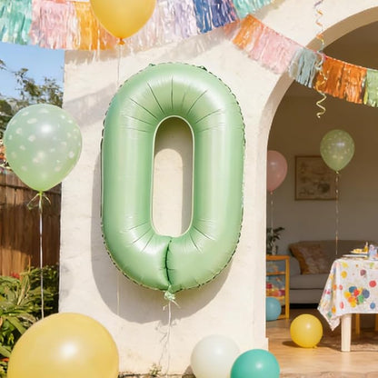 40" Olive green Number Balloon Helium Foil Mylar Balloon Birthday Digital 5 | - Image 4