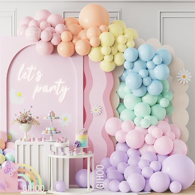 Pastel Balloon Garland Arch Kit by GIHOO