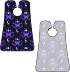 Adjustable Beard Catcher Apron, Magic Moon Moth Mystical Goth Astrology Art Shave Bib, Non-Stick Waterproof Grooming Bib, Shaving Essential for Men Dad Christmas