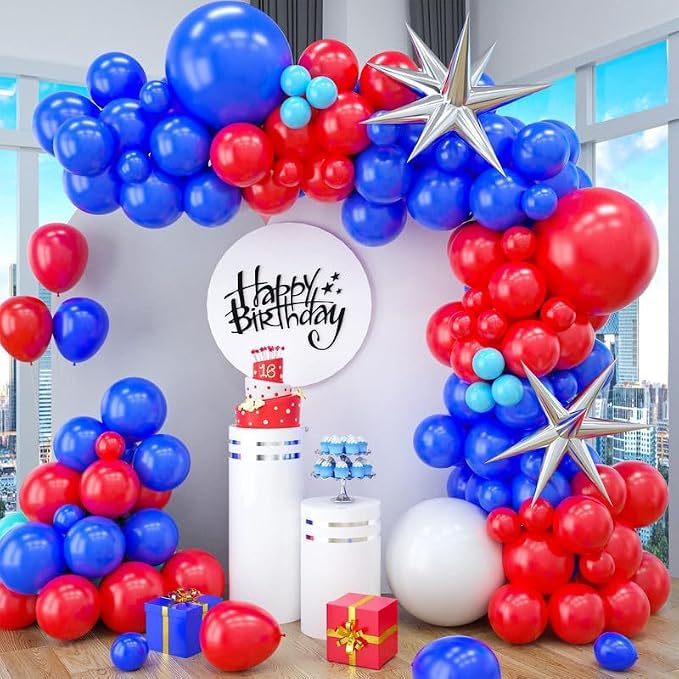 Red Blue Balloon Garland Kit - Image 2