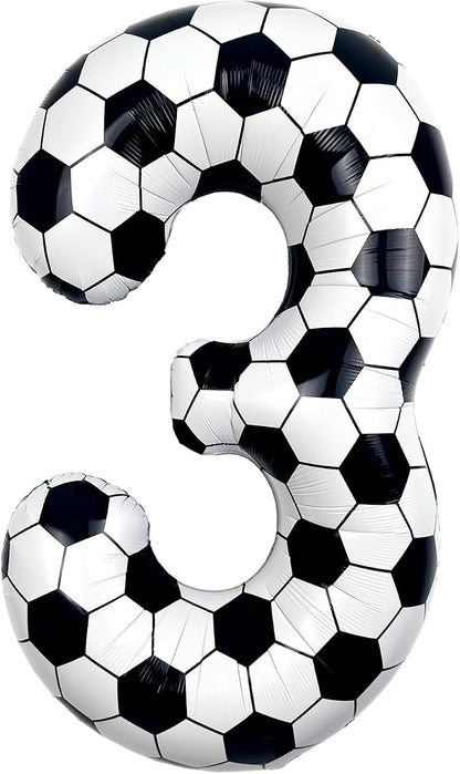 40 Inch Soccer Number 3 Foil Balloon, Soccer Birthday Party Decorations | by Unknown