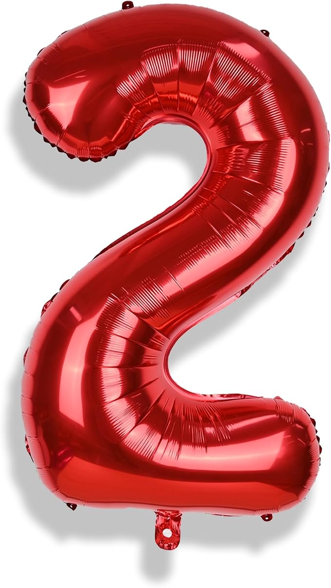 40 Inch 2nd Birthday Number Balloon, 20 years old Birthday Party Decor - Image 8