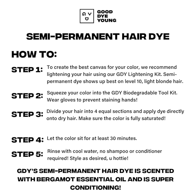 Good Dye Young Streaks & Strands Semi Permanent Hair Dye (Ex-Girl Pink) – UV Protective Temporary Hair Color Lasts 15-24+ Washes – Conditioning Pink Color – PPD free Hair-Dye - Cruelty-Free & Vegan