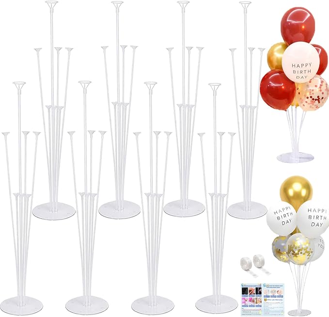8 Pack Balloon Stand Kits, Fenxyo Balloon Sticks Holder by Fenxyo