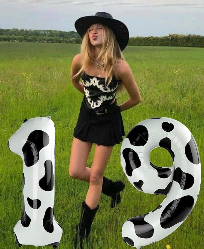 Cow Print Number 5 Balloon 40 inch, Cow Birthday Party Balloons Decorations | - Image 6