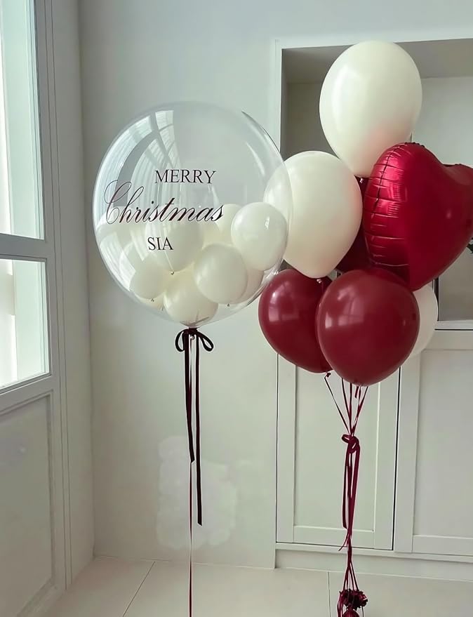 Burgundy and Gold Balloons, Metallic Gold and White Sand Latex Balloon - Image 5