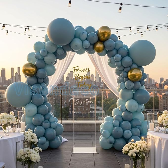 Dusty Blue Balloon Arch Kit - Image 6