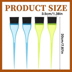 4 Piece Hair Dye Brush Set Hair Color Applicator Brush Reusable Color Tint Applicator Brushes Professional Hairs Stylist Supplies for Salon Home DIY Tools(Green, Blue)