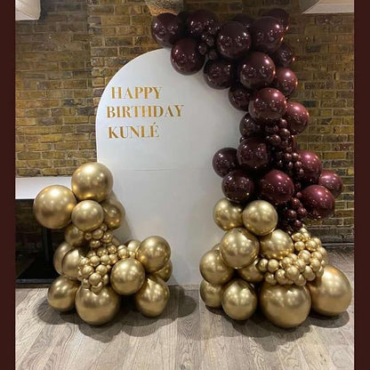 Burgundy Balloon Arch Kit, Different Size Balloons - Image 3