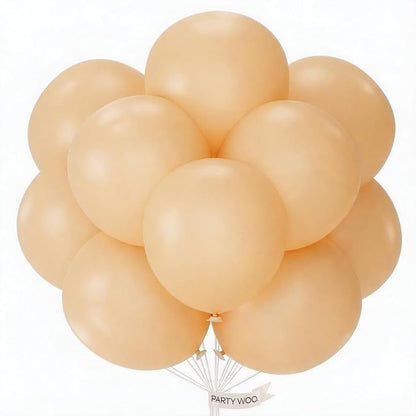 PartyWoo Nude Balloons 20pcs Apricot Boho Fall Neutral Color | 18 Inch Balloons by PartyWoo