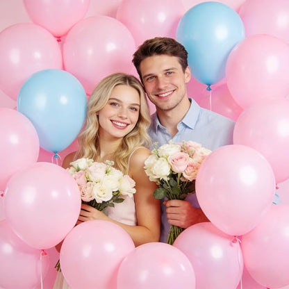 110pcs Light Pink Balloon 12 inch, Light Pink Latex Balloons - Image 6