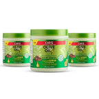 ORS Olive Oil Fortifying Cream Hair Dress Infused with Castor Oil for Strengthening 6 Ounce (Pack of 3)