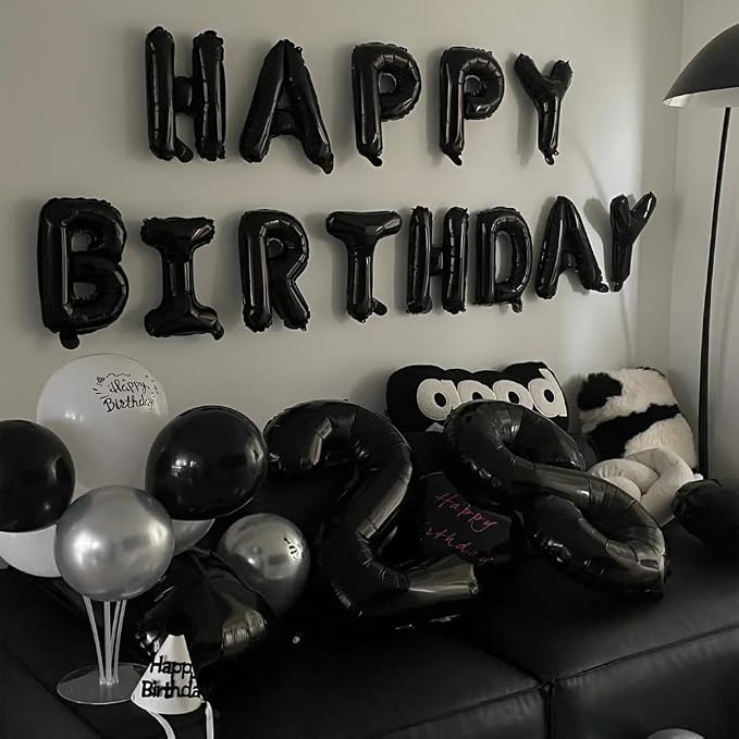 40 inch Black 8 Number Balloon Giant Foil Helium Balloons Black Large Digital - Image 6