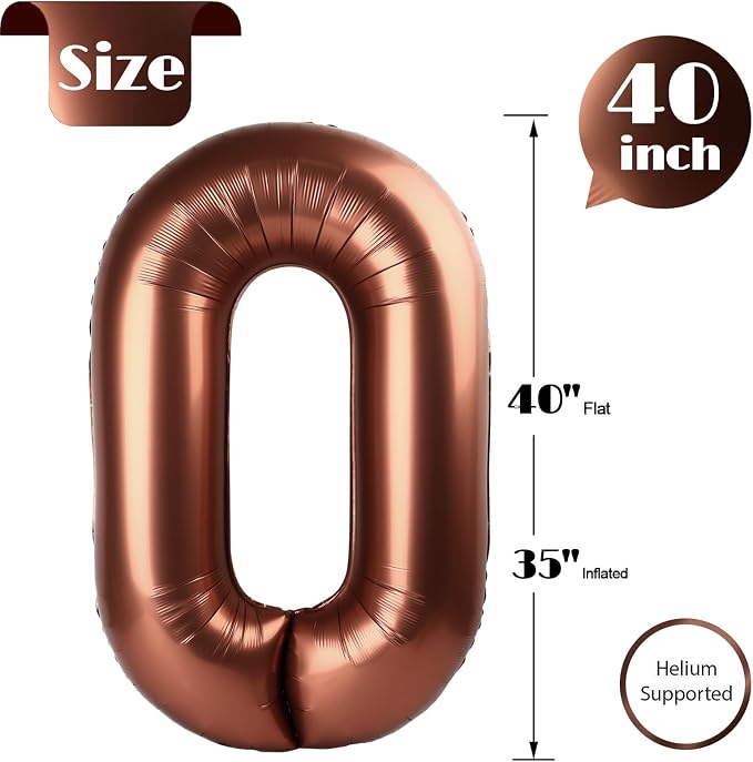 Brown 0 Balloon - Image 5