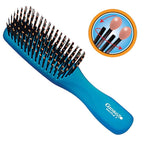 Giorgio GION1-2B Neon Blue Set of 2 Gentle Touch Detangler Hair Brush for Men and Women. Soft Bristles for Sensitive Scalp. Wet and Dry for all Hair Types. Scalp Massager Brush Stimulate Hair Growth