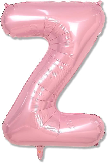 Z Letter Balloon Pastel Pink, Large Inflatable Light Pink Balloon Letter Z by Lingqiang