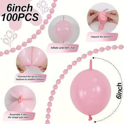 Pastel Pink Quick Link Balloons, Tails Balloon - Image 2