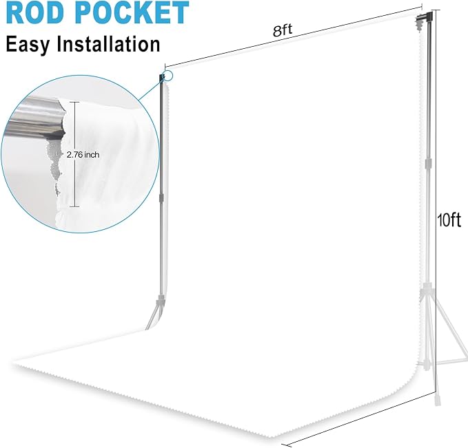 White Photography Backdrop for Photoshoot, 8x10 FT | Versatile Studio Photo - Image 3