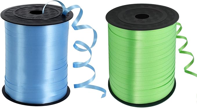 TONIFUL 500 Yards Blue and Green Curling Ribbon Balloon String | Balloon by TONIFUL
