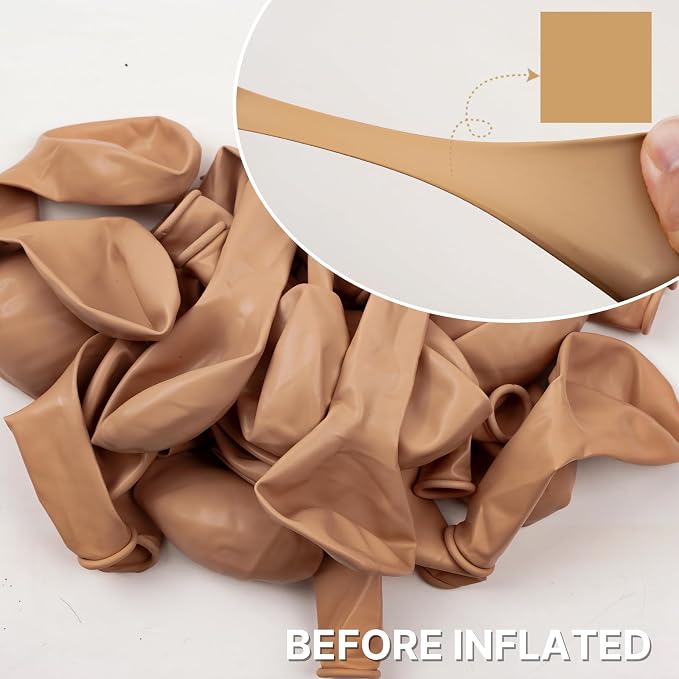 PartyWoo Nude Balloons 50pcs Apricot Fall Neutral Color 12 Inch | Balloons - Image 4
