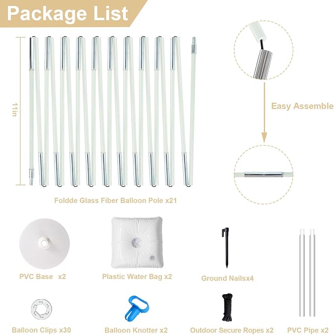 Balloon Arch Kit, 7.4ft Balloon Arch Stand Frame - Image 5