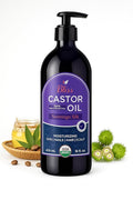 Royal Bliss Organic Castor Oil 16 Fl Oz | 100% Pure and Natural | Premium Grade Carrier Oil | Hair, Eyelashes and Eyebrows | Hair and Body | Expeller-Pressed | Hexane-Free
