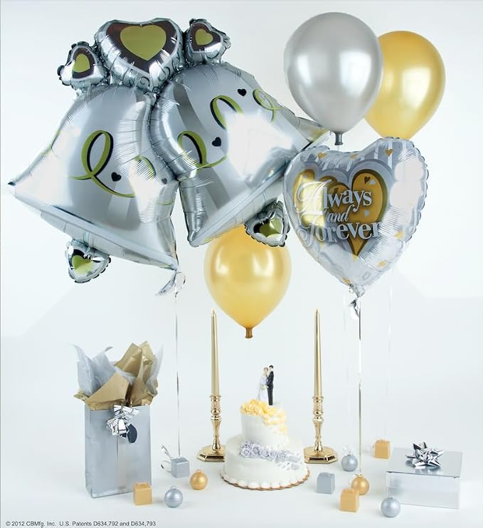 Creative Balloons™ Bubble Weight – 35 g Metallic Silver Balloon Weights - Image 2