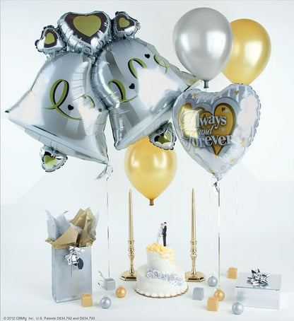 Creative Balloons™ Bubble Weight – 35 g Metallic Silver Balloon Weights - Image 2
