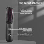 Bestauty Hot Comb Hair Straightener Comb, MCH Fast 20s Heating Technology, 320℉-356℉-392℉ 3 Levels Adjustable, Negative Ion Conditioning Hair Straightening Brush Straightener Brush (Black)