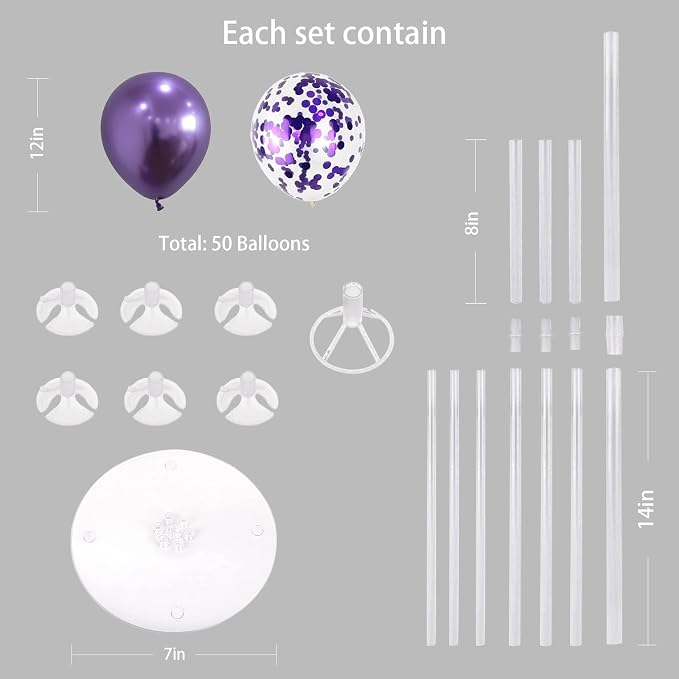 6 Set Balloon Stand Kit for Table Centerpieces - Image 6
