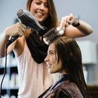 Round Barrel Anti-Static Hair Brush with Boar Bristles, Nano Thermal Ceramic Ionic Tech | For Extra Shine | Protect Hair, Enhance Texture, For Straightening & Drying (2inch)