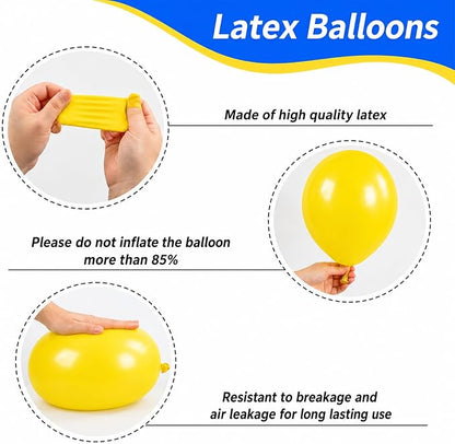 Blue and Yellow Balloons, 12 Inch Pastel Blue Balloons, Mustard Yellow Balloons - Image 3