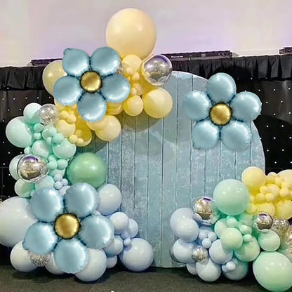 Daisy Balloons Party Decorations Blue Flower Balloons Kit - Image 4