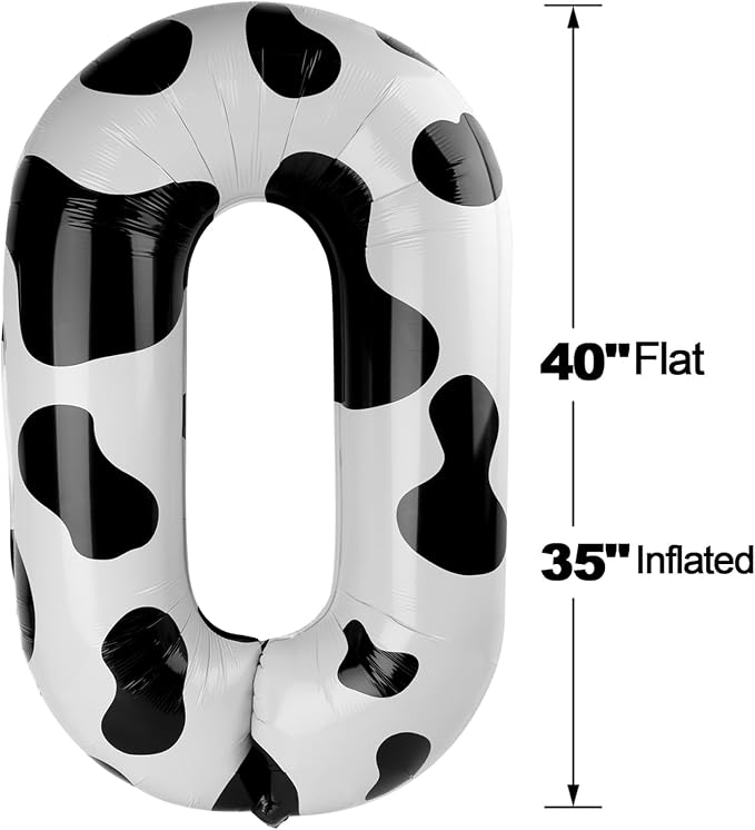 Cow Print 0 Balloon - Image 6
