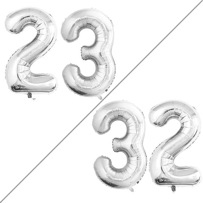 Number 23 Balloons for 23rd Birthday Party Decorations, 42 Inch Jumbo Foil by GOER