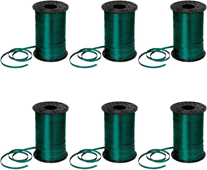 PMU 3000 Yards x 3/16in Hunter Green Crimped Curling Ribbon String by PMU