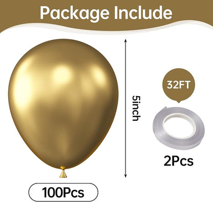 Metallic Gold Balloons, Birthday Decoration, Wedding Party, Baby Shower - Image 2