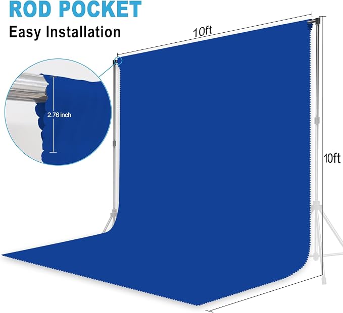 Royal Blue Photography Backdrop - Image 2
