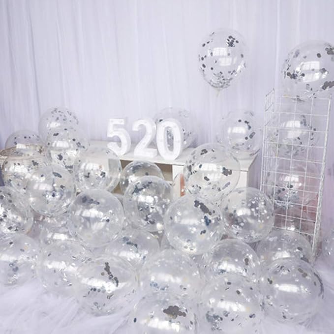 Party Balloons 12inch 50 Pcs Latex Confetti Balloons Birthday Balloons Party - Image 6