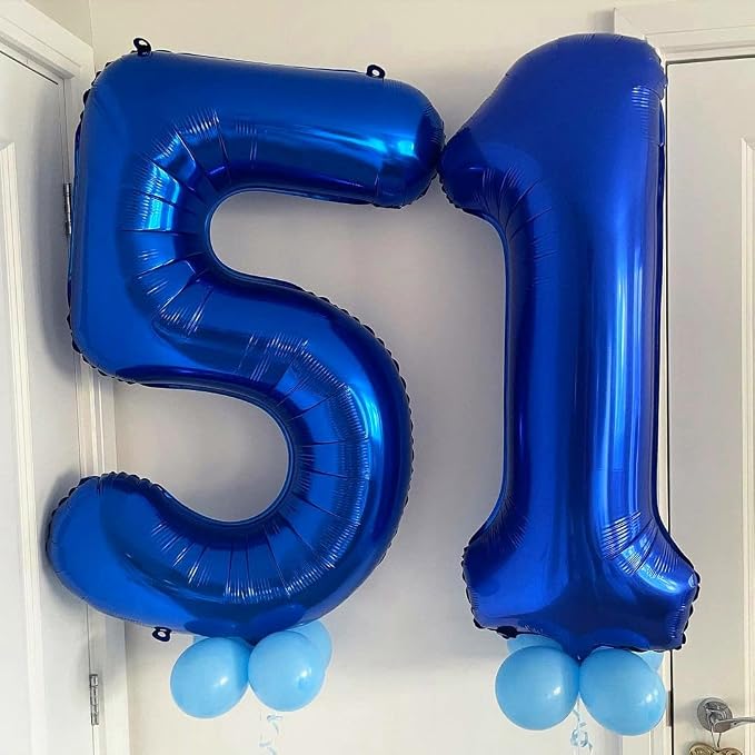 Navy Blue 15 Balloon Numbers, 40 Inch Dark Blue 15 or 51 Birthday Balloons - Image 3