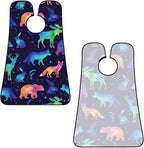 Waterproof Beard Trimming Bib, Non-Stick Hair Catcher for Men Shaving, Grooming Apron for Husband Dad, Space Galaxy Deer Bear Moose Fox Wolf Wild Animals Shave Bib