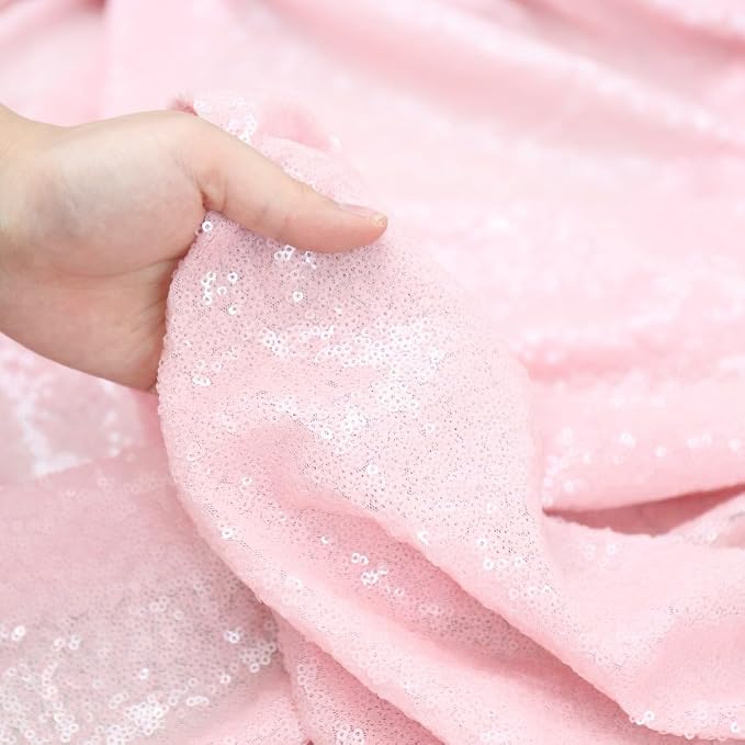 Poise3EHome Pink Sequin Backdrop, 8FT x 10FT Sequin Photography Backdrop Curtain - Image 4
