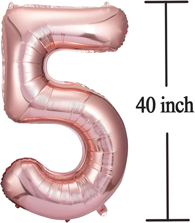 Rose Gold 50 Number Balloons Big Giant Jumbo Large Number 50 Foil Mylar Balloons - Image 2