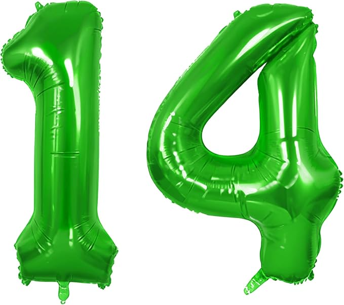 Number 14 Balloons for 14th Birthday Party Decorations, 0-100 Large No.14 by Joycard