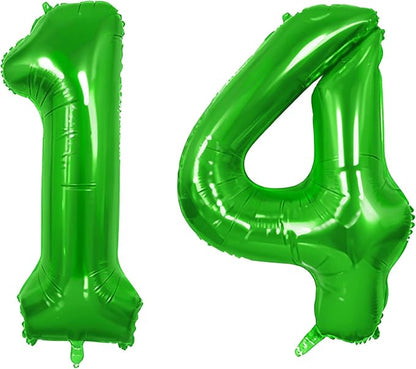 Number 14 Balloons for 14th Birthday Party Decorations, 0-100 Large No.14 by Joycard