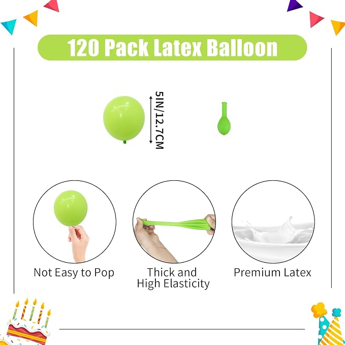 Lime Green Christmas Balloons - Image 2