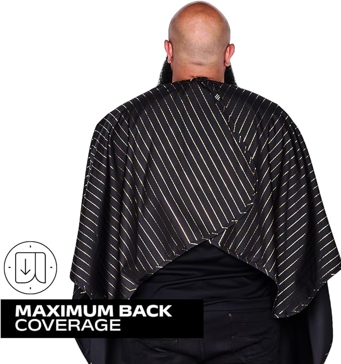 Barber Strong The Barber Cape Haircut Cover for Men, Hair Repelling and Static-Reducing Material, Water Resistant Fabric