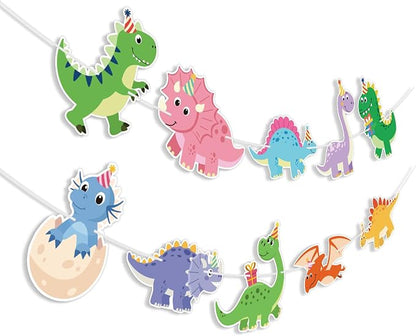 Dinosaur Party Banner Cute Dinosaur Birthday Banner Happy Birthday Banner by Adecortalk