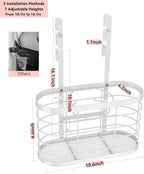 Hair Dryer Holder 3 in 1 Hair Tool Organizer Djustable Height Wall Mounted/Cabinet Door Bathroom Organizer Under Sink for Flat Irons, Curling Wands, Hair Straighteners